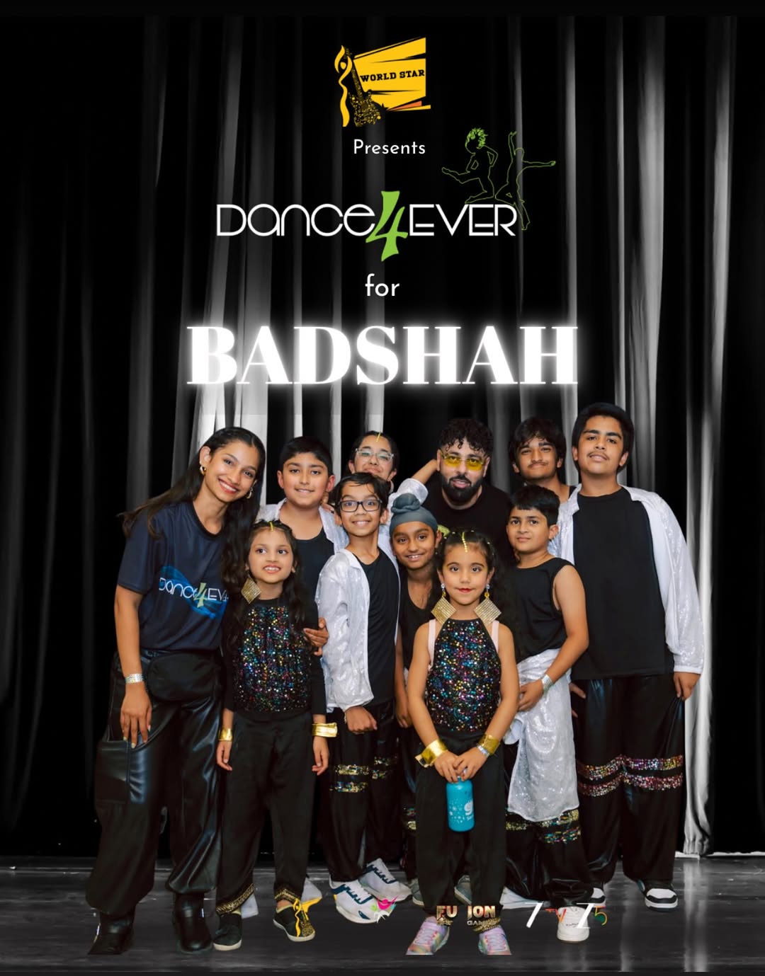 Dance4Ever kids team with Badshah at a World Star show