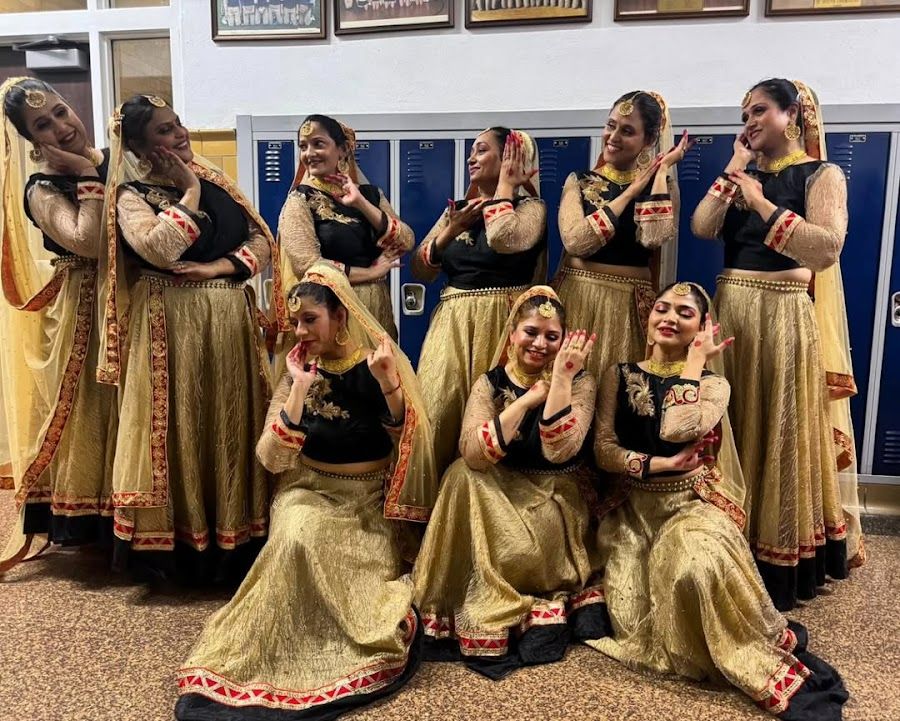 Gold lehenga costumes