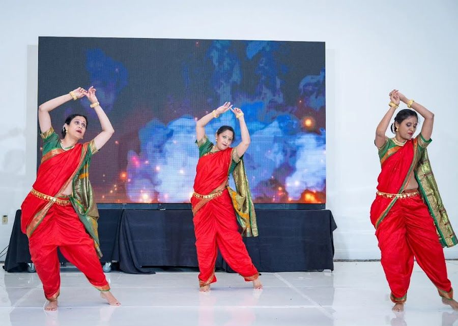 Red ghagra costumes