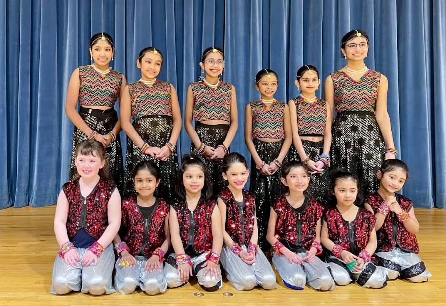 Gold and black costumes